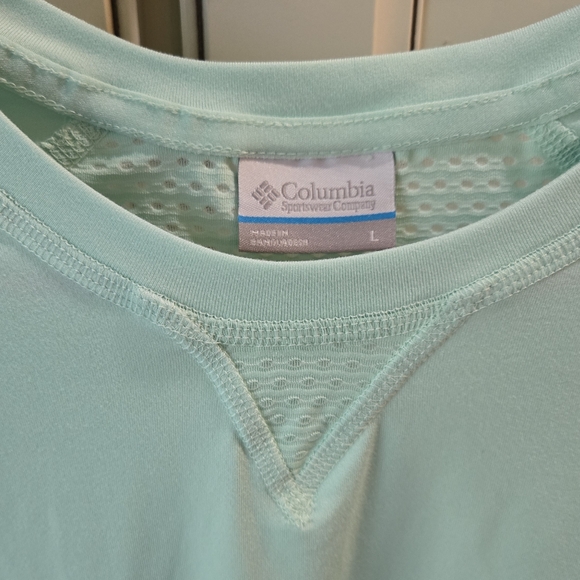 NWT Columbia Maplegate Short Sleeve Top Size L Mint - Picture 2 of 7
